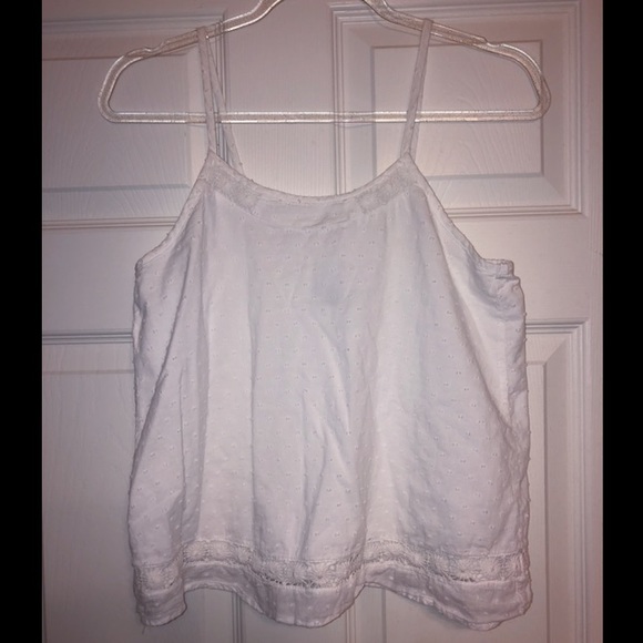 Kids white tank top with crochet detail - Picture 1 of 4